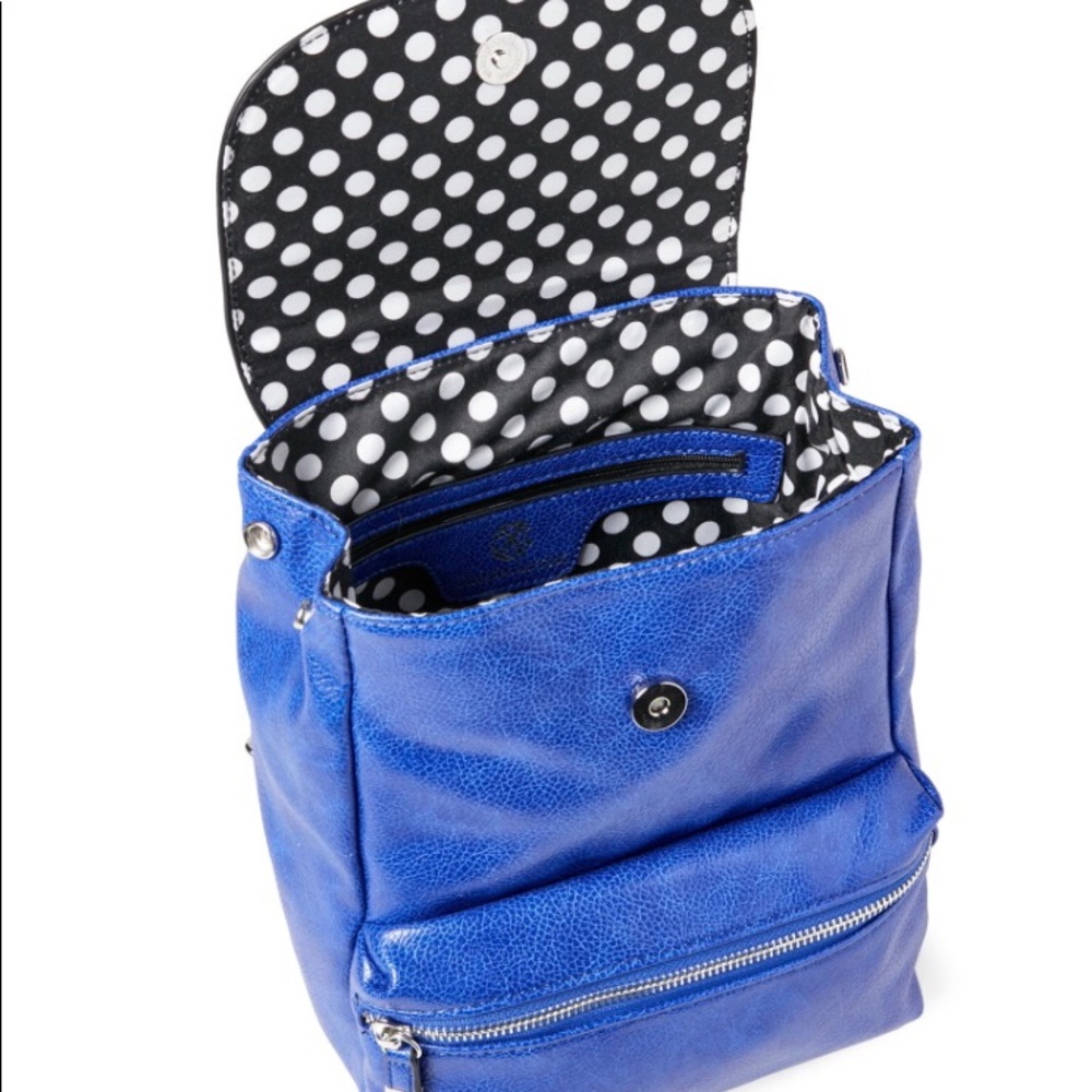 Cosmic Blue Madeline Faux Leather Backpack